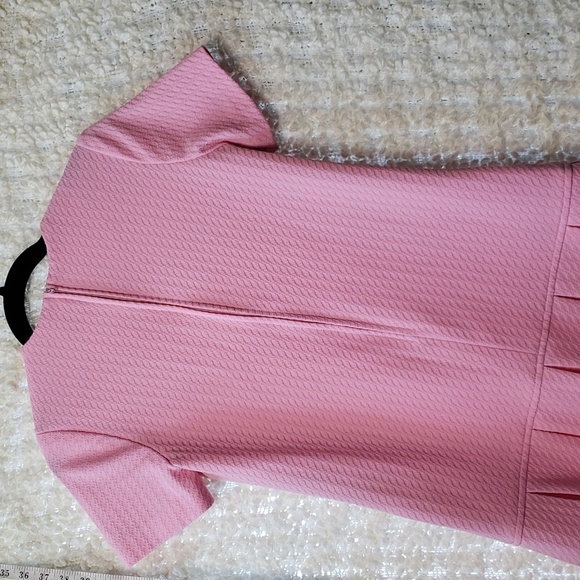 Vintage 60s pink barbie pleated drop waist dress size small/medium - Picture 5 of 14